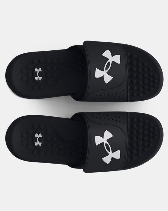 Under Armour Men's UA Ignite 7 Pro Slide Sandal - Black/Black/White Black/Black/White