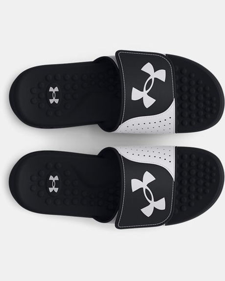 Under Armour Men's UA Ignite 7 Pro Slide Sandal - Black/White/Black Black/White/Black