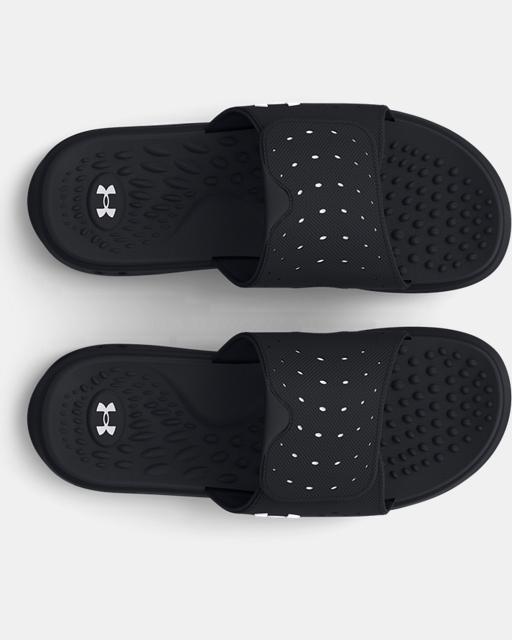 Under Armour Women's UA Ignite 7 Pro Slide Sandal - Black/Black/White Black/Black/White