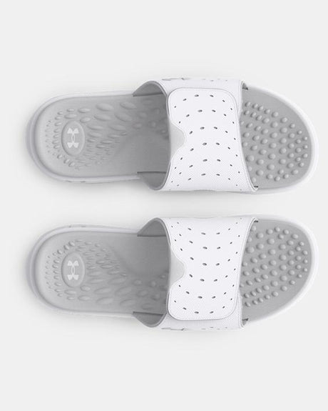 Under Armour Women's UA Ignite 7 Pro Slide Sandal - White/Halo Gray White/Halo Gray