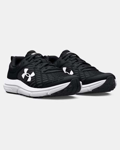 Under Armour Kids' Grade School UA Assert 10 Running Shoe - Black/White Black/White