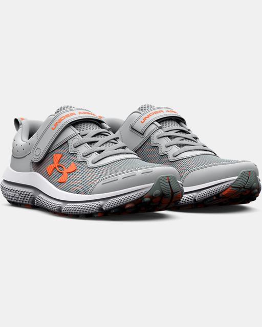 Under Armour Kids' Pre-School UA Assert 10 AC Running Shoe - Mod Gray/Orange Blast Mod Gray/Orange Blast