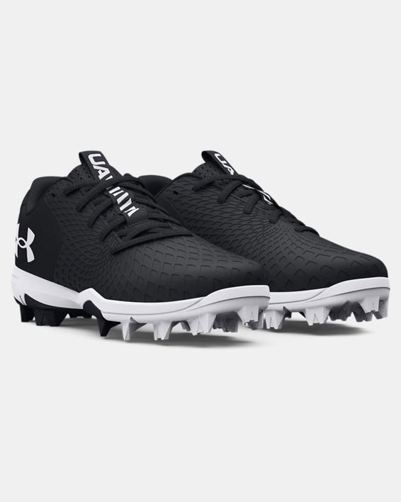 Under Armour Kids' UA Glyde 2 RM Jr. Softball Cleat - Black/White Black/White