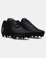 Under Armour Kids' UA Magnetico Select 3 FG Jr. Soccer Cleat - Black/Metallic Silver Black/Metallic Silver