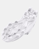 Under Armour Men's UA Spotlight Franchise 4.0 RM Football Cleat - White/Metallic Silver White/Metallic Silver