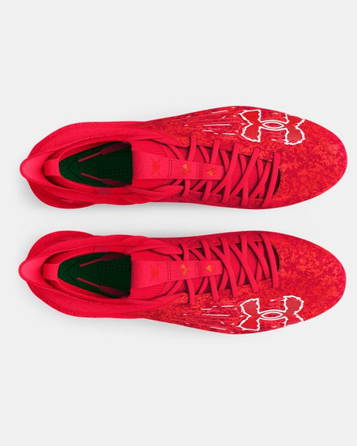 Under Armour Men's UA Blur 2 MC Suede Football Cleat - Red/Beta Red/Beta