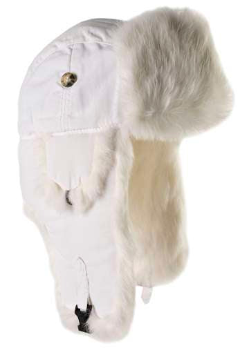 Mad Bomber Supplex Bomber - White with White Rabbit Fur White