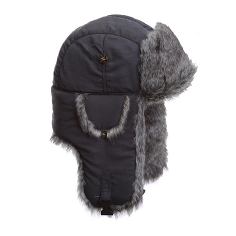 Mad Bomber Bomber with Faux Fur - Grey Supplex Grey Supplex