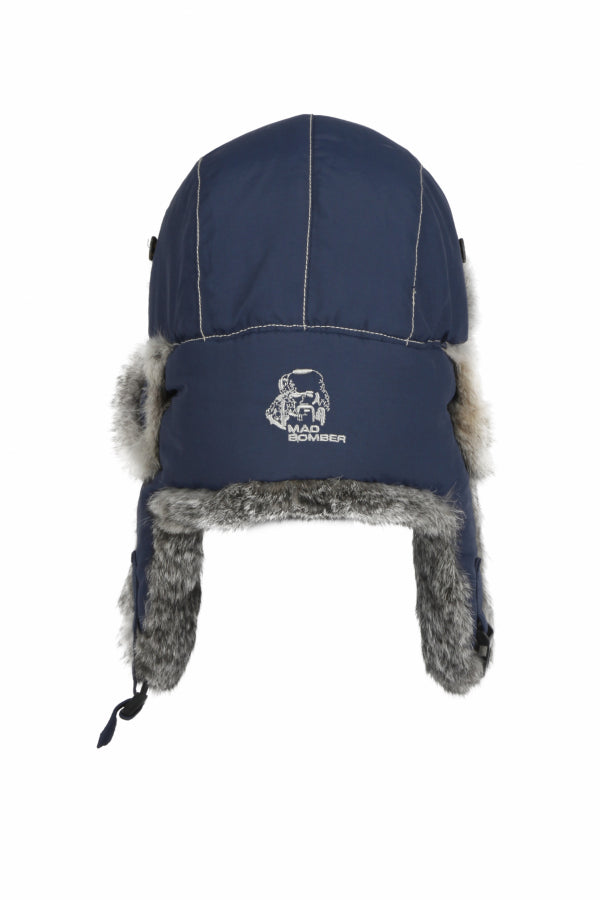 Mad Bomber Kids' Supplex Bomber - Navy with Grey Fur Navy