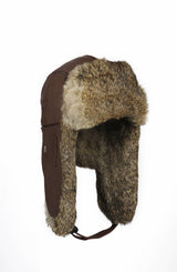 Mad Bomber Leather Bomber - Hickory with Brown Fur Hickory