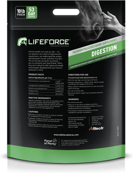 Hubbard Feeds Life Force Digestion Support Horse Supplement