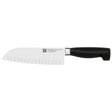 Zwilling Four Star 7-inch Rocking Hollow Edge Santoku Knife