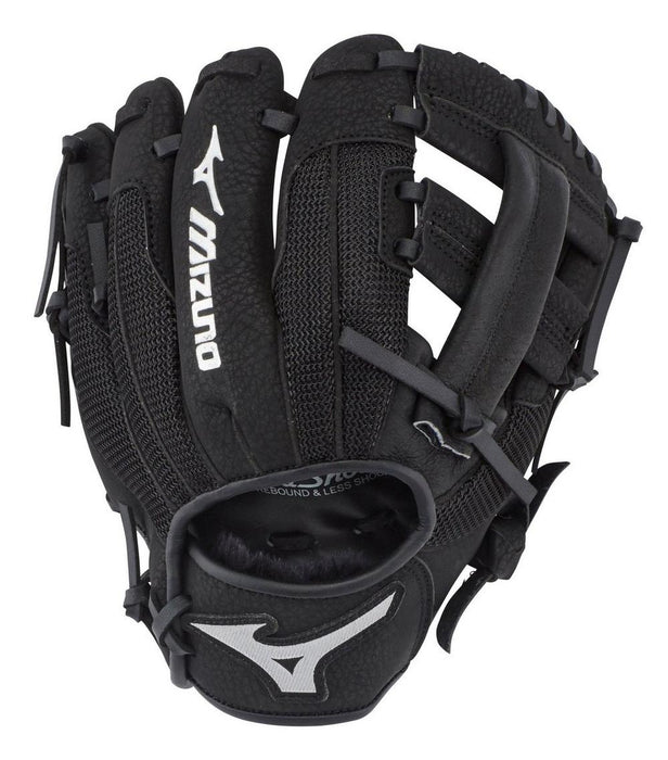 MIZUNO Prospect Series 9in PowerClose Baseball Glove LH Black Black
