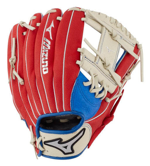 MIZUNO Prospect Series 11in PowerClose Baseball Glove RH Royal-Red Royal/red