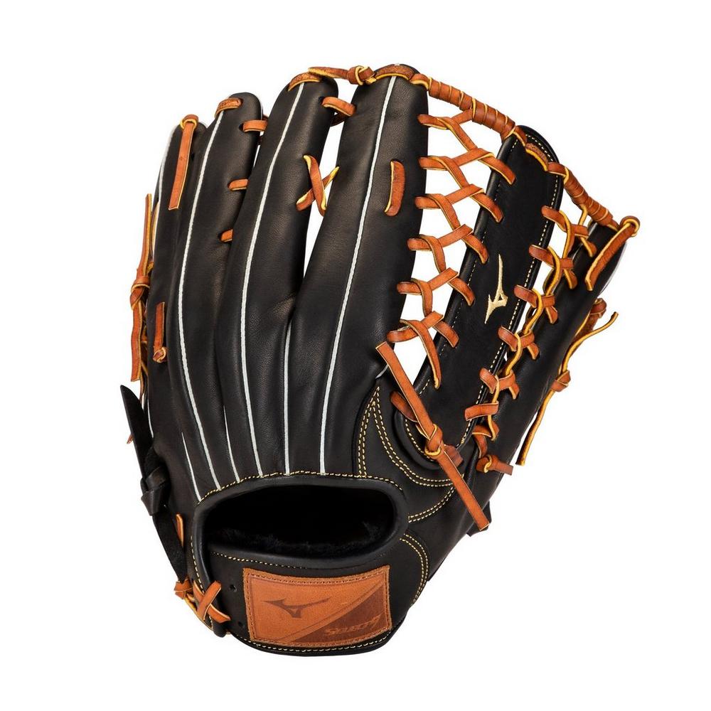 MIZUNO Select 9 12.5in Outfield Baseball Glove LH Black brown