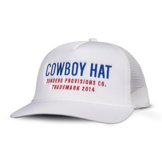 Sendero Cowboy Hat White/Red/Blue