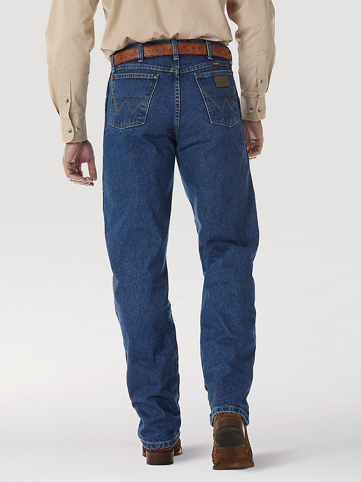 Wrangler Men's George Strait Cowboy Cut Jean Relaxed Fit - Heavyweight Stone Denim