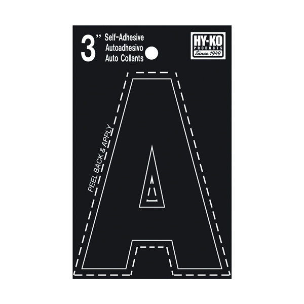 Hy-Ko Die-Cut Letter Black /  / A