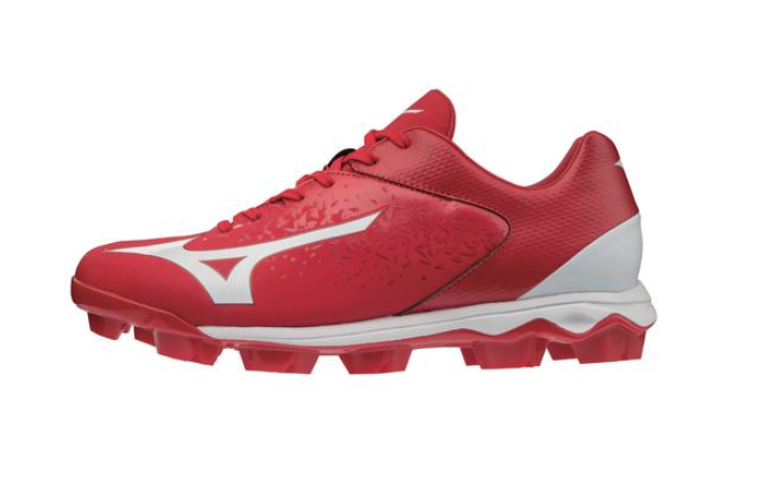 Mizuno Select Nine TPU Low Molded Baseball Cleat - Red/White Red/White