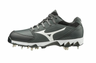 Mizuno Women's 9-Spike Swift 6 Low Metal Softball Cleat - Grey/White Grey/White