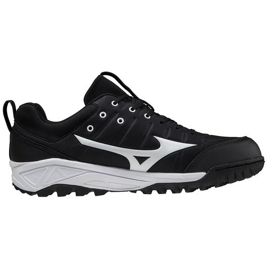 Mizuno Men's Ambition 2 All Surface Low Turf Shoe - Black/White Black/White