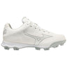 Mizuno Girl's Wave Finch Lightrevo Molded Softball Cleat - White White