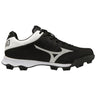 Mizuno Girl's Wave Finch Lightrevo Molded Softball Cleat - Black/White Black/White