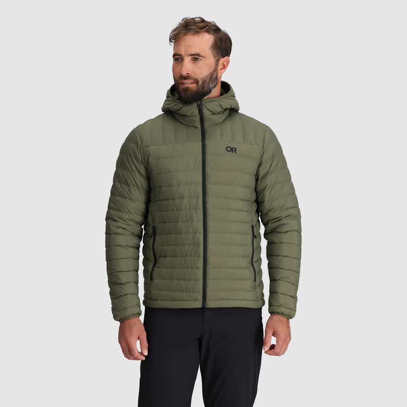 Outdoor Research Mens Transcendent Down Hoodie Ranger green