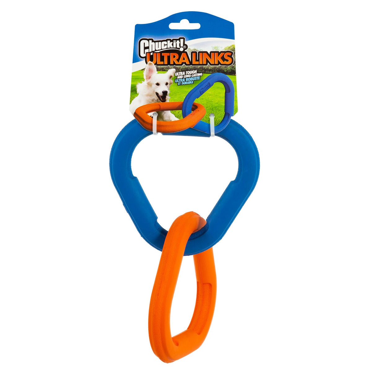 Chuckit! Ultra Links Dog Toy - 9in Orange & Blue