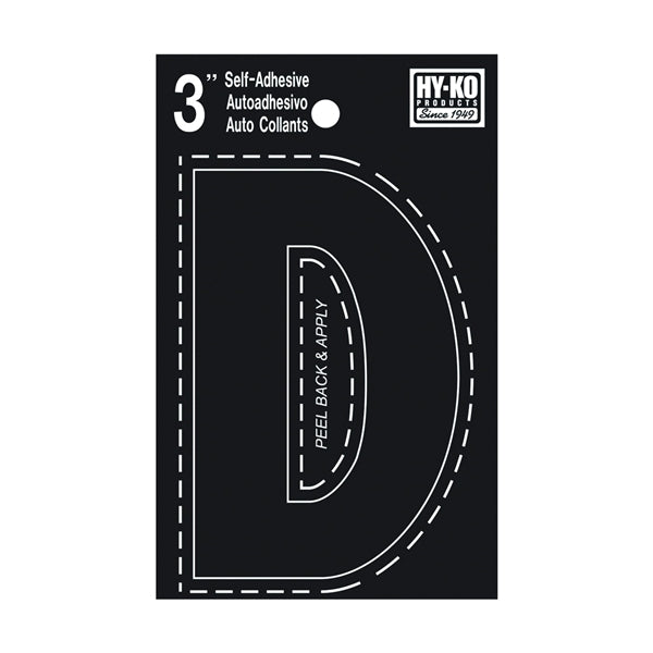 Hy-Ko Die-Cut Letter Black /  / D