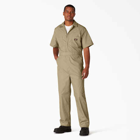 Dickies Men's Short Sleeve Coveralls Khaki