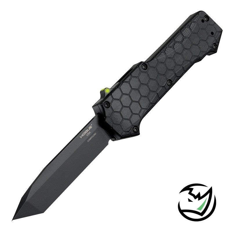 Hogue Compound Out The Front 3.5" Tanto Auto Knife Matte_black