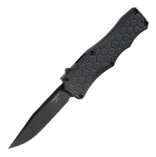 Hogue Exploit Out The Front 3.5" Clip Point Blade Auto Knife Matte_black