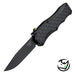 Hogue Exploit Out The Front 3.5" Clip Point Blade  Aluminum Frame Auto Knife Black