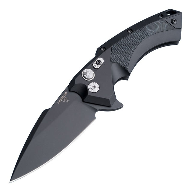 Hogue X5 Folder 3.5" Spear Point Blade Knife Ss_blk/g_mascus_blk