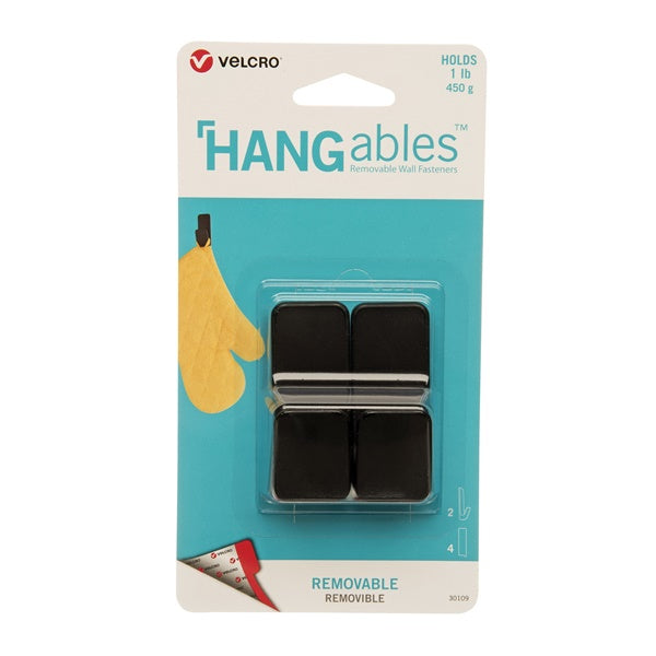 VELCRO Brand Removable Wall Hook Black / 2CT