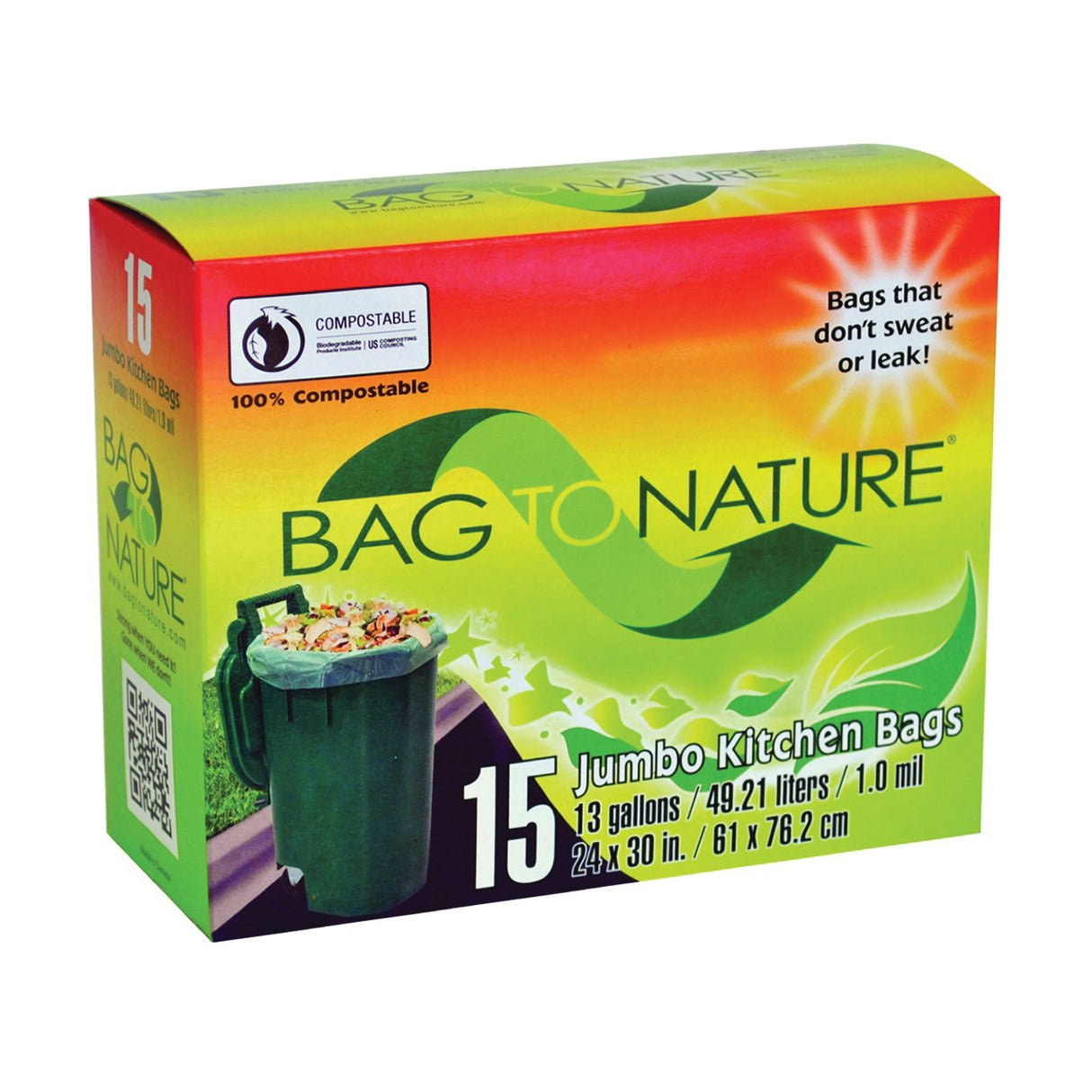 Bag To Nature Kitchen Trash Bag / 15CT