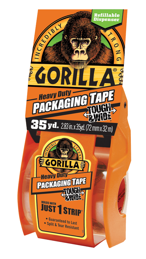 Gorilla Glue 35 YD Tough & Wide Heavy Duty Packaging Tape CLEAR / 35YD