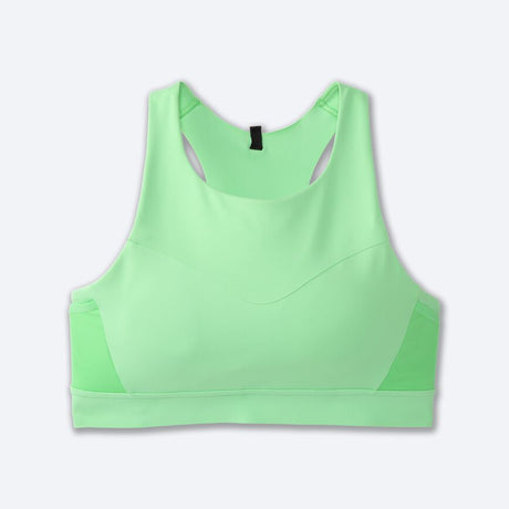 Brooks Women's Drive 3 Pocket Run Bra Neo green