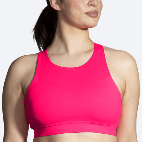 Brooks Women's Drive 3 Pocket Run Bra Hyperpink