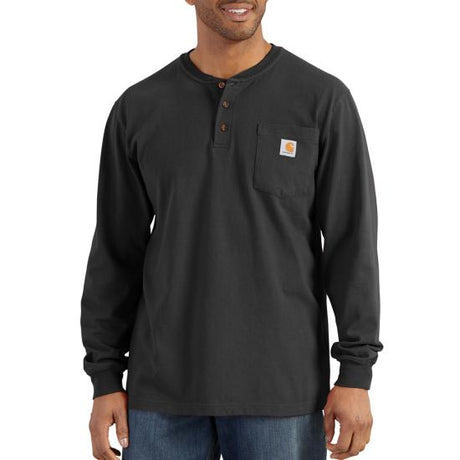 Carhartt Men's Loose Fit Heavyweight Long-sleeve Pocket Henley T-shirt