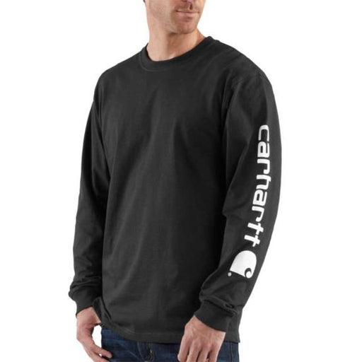Carhartt Men's Loose Fit Heavyweight Long-sleeve Logo Sleeve Graphic T-shirt