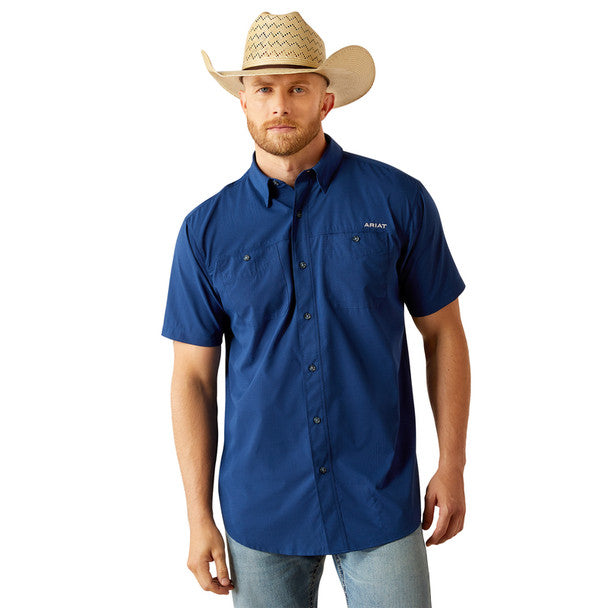 10058829 Mns 360 Airflow Classic Fit Shirt - Estate Blue Estate blue