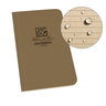 Rite In The Rain Weatherproof Soft Cover Pocket Notebook, 3.5" X 6", Tan Cover, Universal Pattern (No. 964t) Tan