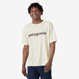 Patagonia Men's '73 Text Logo Organic T-Shirt - Birch White Birch White