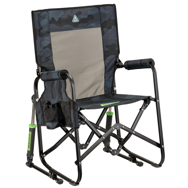 Gci Outdoor Stowaway Rocker Chair Stealth Camo Stealth camp