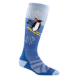 Darn Tough Kids' Penguin Peak Over-the-Calf Midweight with Cushion Ski & Snowboard Sock  - Stellar Stellar