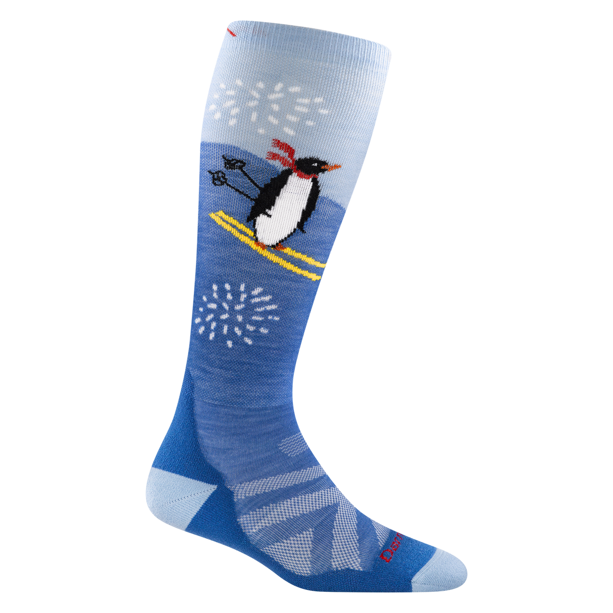 Darn Tough Kids' Penguin Peak Over-the-Calf Midweight with Cushion Ski & Snowboard Sock  - Stellar Stellar