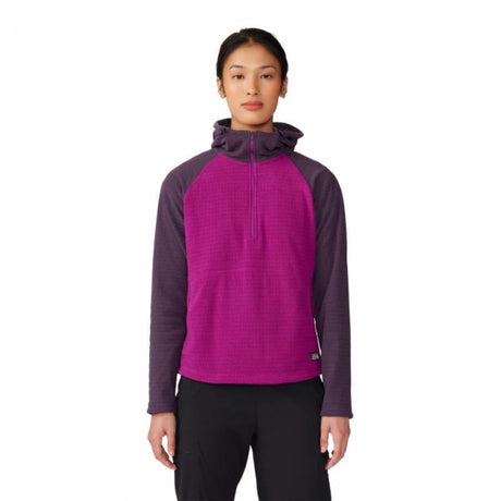 Mountain Hardwear Women's Summit Grid Half Zip Hoody Berry Glow/Blurple