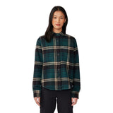 Mountain Hardwear Women's Plusher Long Sleeve Shirt Dark Marsh Plaid Print